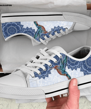 Humming Bird Mandala Luxury Low Top Shoes Gift for Men Women