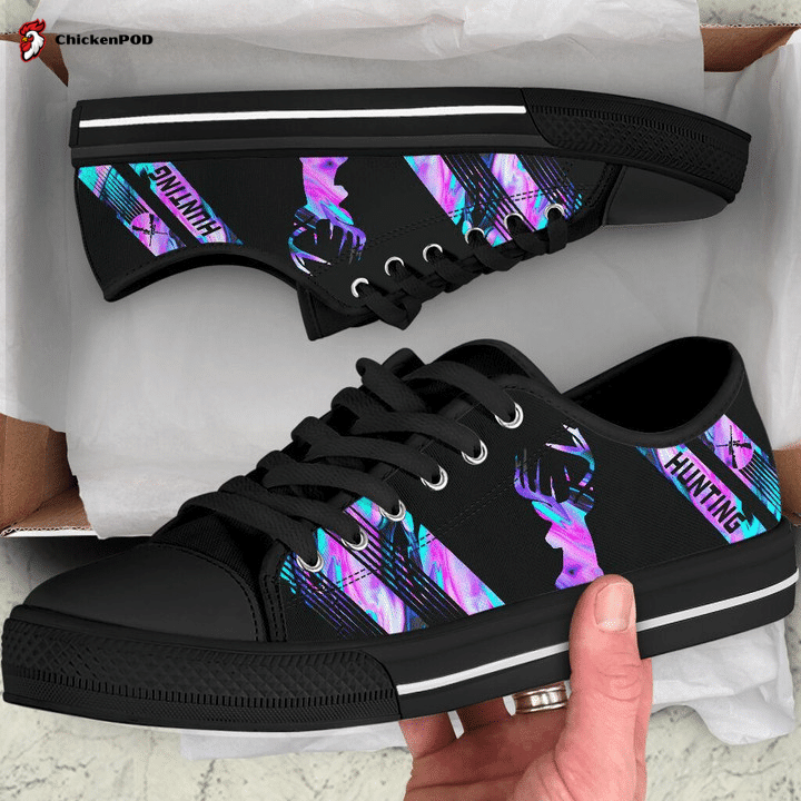 Hunting Striped Low Top Shoes Gift For Men Women Hunting Striped Low Top Shoes Gift For Men Women