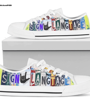 I Love You Sign Language Low Top Shoes Gift for Men Women