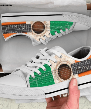 Ireland Flag Guitar Low Top Shoes Gift for Men Women