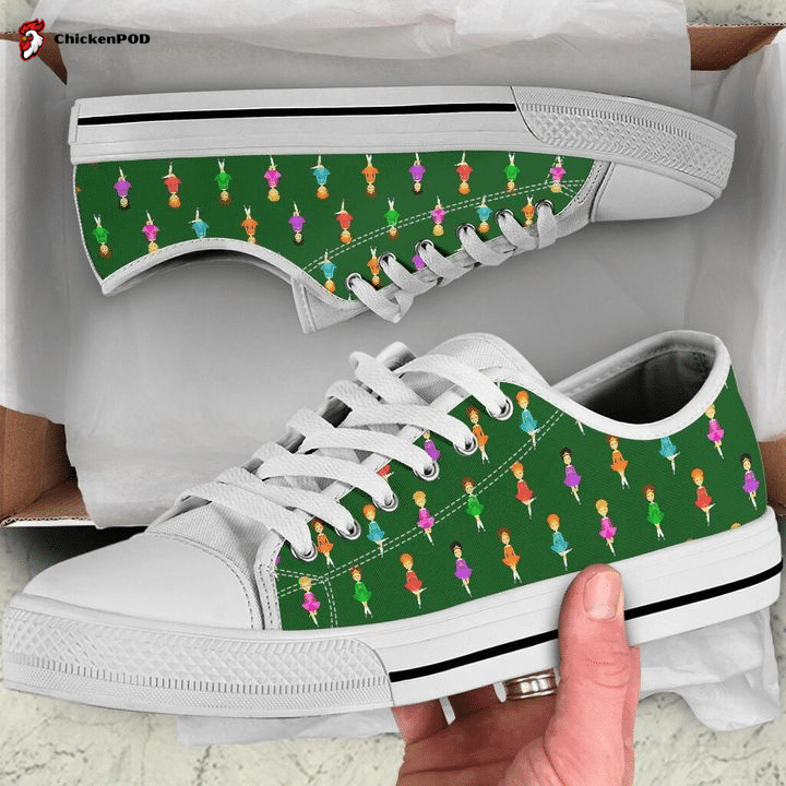 Irish Dance Girls Pattern Low Top Shoes Gift For Men Women Irish Dance Girls Pattern Low Top Shoes Gift For Men Women
