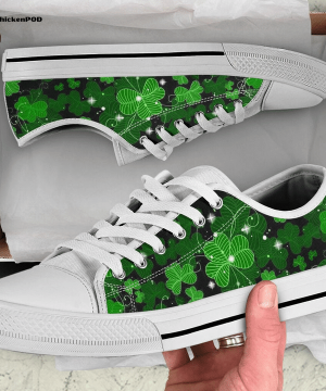 Irish Shamrock Light Low Top Shoes Gift for Men Women