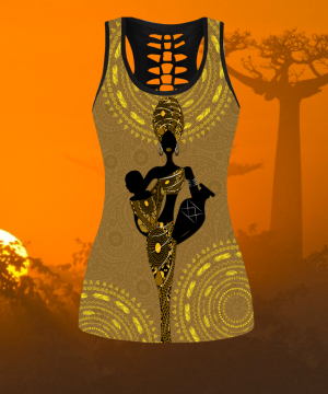 Juneteenth Fan Gifts Africa Combo Legging + Tank Top DA