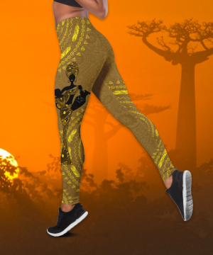 Juneteenth Fan Gifts Africa Combo Legging + Tank Top Da 3