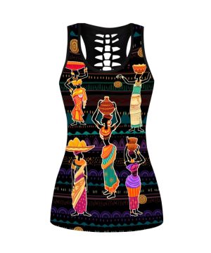 Juneteenth Fan Gifts African Women Combo Legging + Tank Top