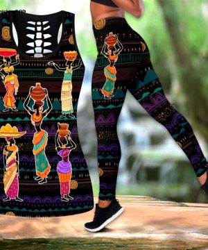 Juneteenth Fan Gifts African Women Combo Legging + Tank Top Juneteenth Fan Gifts African Women Combo Legging + Tank Top