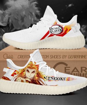 Kyojuro Rengoku Shoes Demon Slayer Custom Anime Yeezy Sneaker For Fans