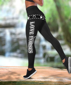 Love Horse Combo Hollow Tanktop Legging Fan Gifts 4 Love Horse Combo Hollow Tanktop Legging Fan Gifts 3