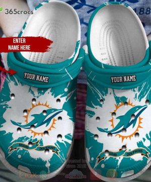 Miami Dolphins Nfl Custom Name Unisex Clogs Clog Shoes