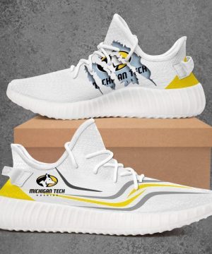 Michigan Tech Huskies Ncaa Yeezy Sneaker For Men Women Fans 2 Michigan Tech Huskies Ncaa Yeezy Sneaker For Men Women Fans 1