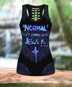 Normal Isn'T Coming Back. Jesus Is Combo Legging Hollow Tanktop Fan Gifts 2 Normal Isn'T Coming Back. Jesus Is Combo Legging Hollow Tanktop Fan Gifts 1