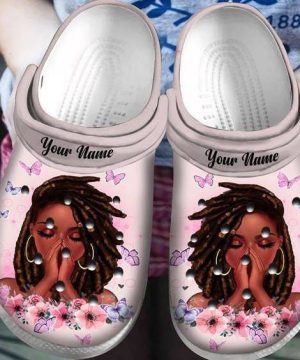 Personalized Black Girl African American Unisex Clogs Classic, Gift For Daughter Mother, Gift Birthday