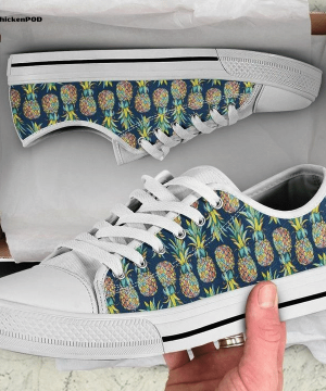 Pineapple Print Low Top Shoes Gift for Men Women