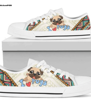 Pug Low Top Shoes Gift for Men Women