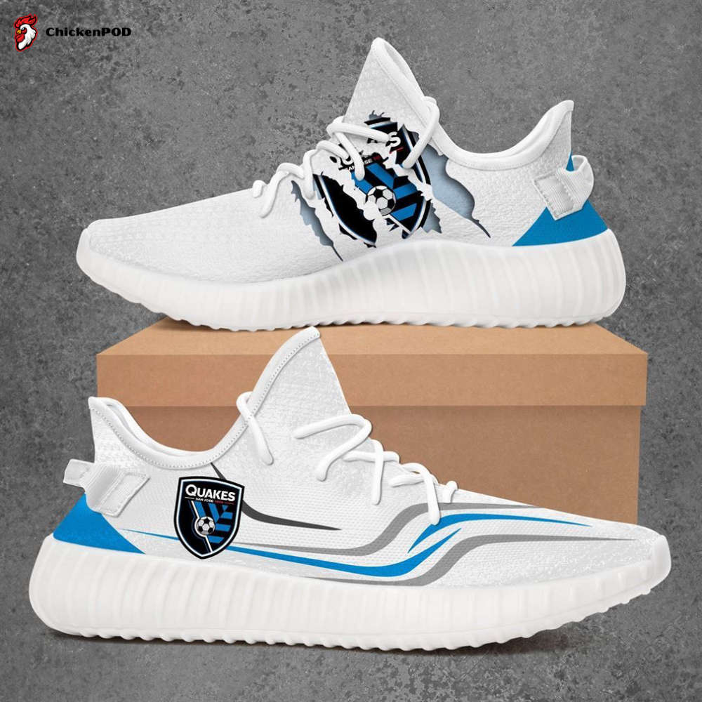 San Jose Earthquakes Usl League Yeezy Sneaker For Men Women Fans San Jose Earthquakes Usl League Yeezy Sneaker For Men Women Fans