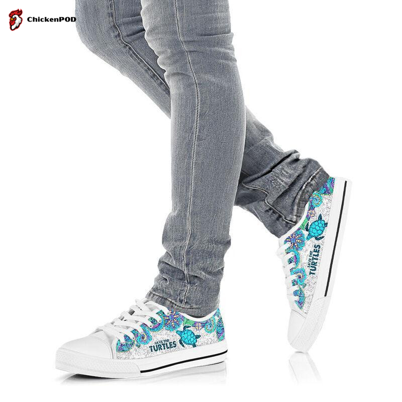 Save The Turtles 2 Low Top Shoes Gift For Men Women Sneaker Save The Turtles 2 Low Top Shoes Gift For Men Women Sneaker