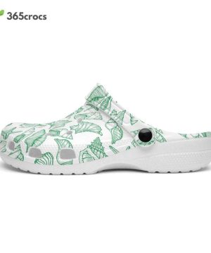Sea Shells, Pastel Green, Retro Geo 1970 Groovy Hippie Cool Natural World Nature Sea Life Fishes Shells Unisex Clogs Clog Shoes 8 Sea Shells, Pastel Green, Retro Geo 1970 Groovy Hippie Cool Natural World Nature Sea Life Fishes Shells Unisex Clogs Clog Shoes 7