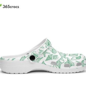 Sea Shells, Pastel Green, Retro Geo 1970 Groovy Hippie Cool Natural World Nature Sea Life Fishes Shells Unisex Clogs Clog Shoes 10 Sea Shells, Pastel Green, Retro Geo 1970 Groovy Hippie Cool Natural World Nature Sea Life Fishes Shells Unisex Clogs Clog Shoes 9