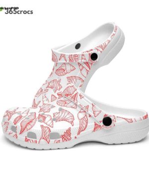 Sea Shells, Pastel Peach, Retro Geo 1970 Groovy Hippie Cool Natural World Nature Sea Life Fishes Shells Unisex Clogs Clog Shoes Sea Shells, Pastel Peach, Retro Geo 1970 Groovy Hippie Cool Natural World Nature Sea Life Fishes Shells Unisex Clogs Clog Shoes