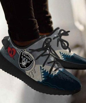Shark Oakland Raiders Nfl Yeezy Sneaker For Men Women Fans 3