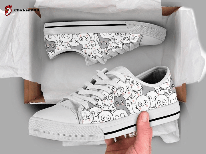Skeleton Cat Low Top Shoes Gift For Men Women Skeleton Cat Low Top Shoes Gift For Men Women