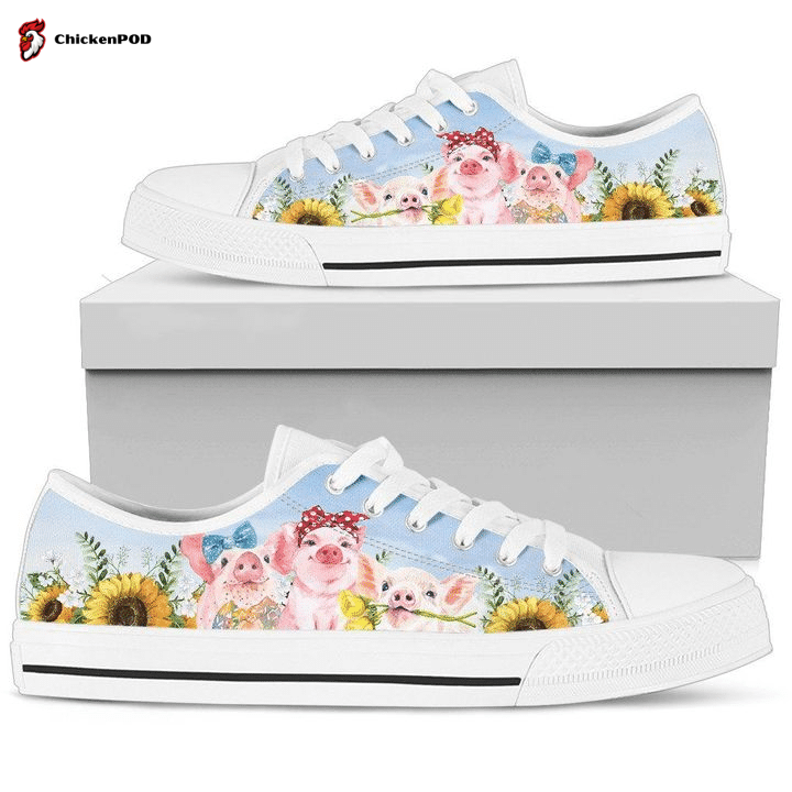 Sunflower Pig Low Top Shoes Gift For Men Women Sneaker Sunflower Pig Low Top Shoes Gift For Men Women Sneaker