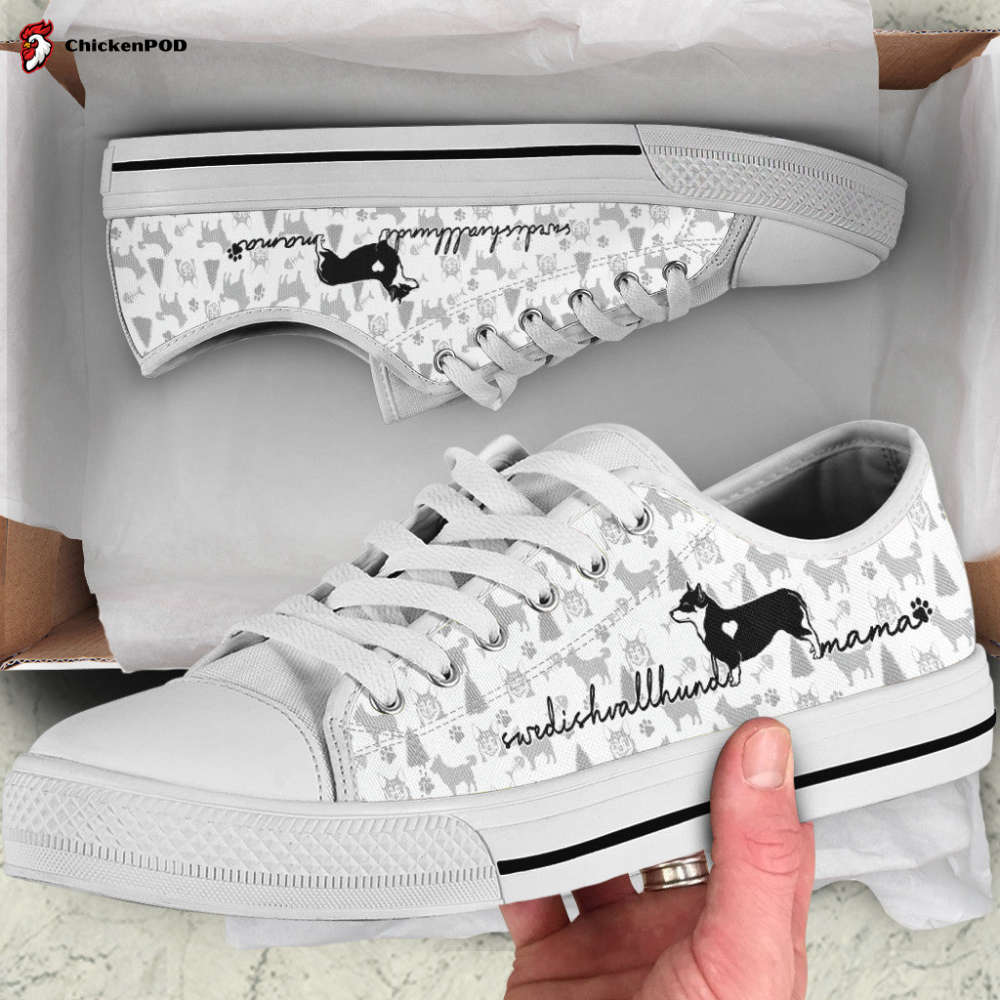 Swedish Vallhund Low Top Shoes Gift For Men Women Swedish Vallhund Low Top Shoes Gift For Men Women