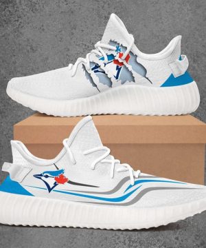 Toronto Blue Jays Mlb Yeezy Sneaker For Fans 4 Toronto Blue Jays Mlb Yeezy Sneaker For Fans 3