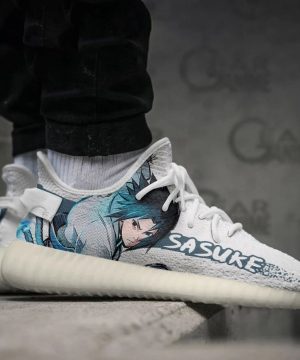 Uchiha Sasuke Shoes Sharingan Naruto Anime Shoes Unisex Gifts 2024 Yeezy Sneaker For Men Women Fans 9
