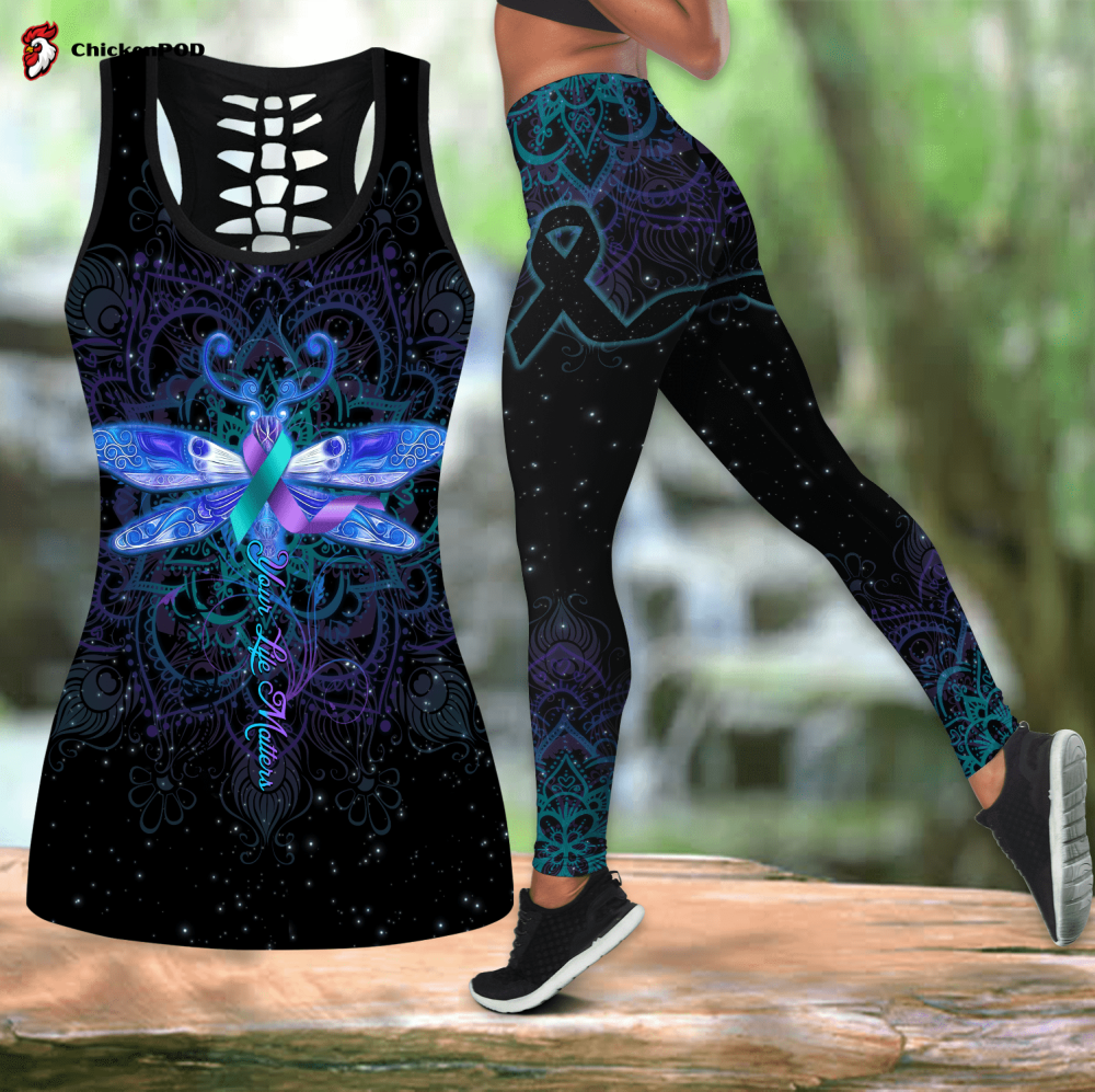 Your Life Matters Dragonfly Ribbon Suicide Prevention Awareness All Over Printed Combo Legging Tanktop Fan Gifts Your Life Matters Dragonfly Ribbon Suicide Prevention Awareness All Over Printed Combo Legging Tanktop Fan Gifts
